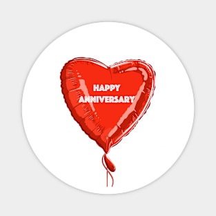 Anniversary Heart Balloon Magnet